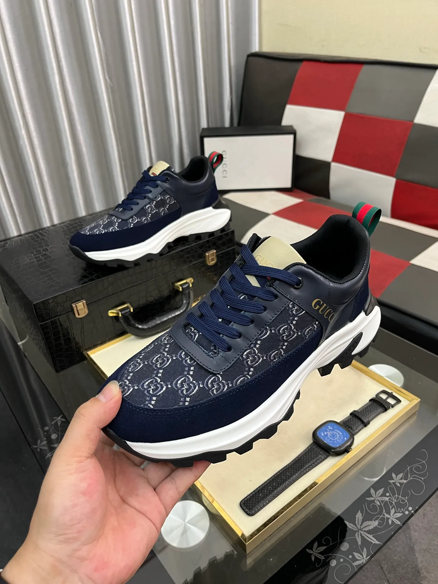 Men's Men's Shoes💰458⌚️⌚️[GUCCI] Gucci men's casual shoes are absolutely popular🔥The ultimate matching item for trendy men! The charm of super texture is irresistible, the main recommendation, the flower leather color is bright! The upper is made of high-quality brand printed fabric with cowhide, breathable leather lining and wear-resistant rubber sole, noble and elegant! Extremely comfortable🎁🎁You can be as handsome as you want💪 38-444⃣️colors available